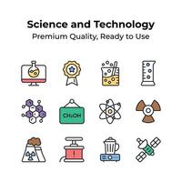 Grab this amazing set of science and technology icons vector