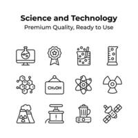 Grab this amazing set of science and technology icons vector