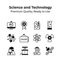 Grab this amazing set of science and technology icons vector