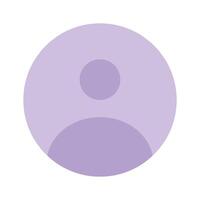 A simple user profile icon representing a person or account vector