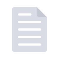 A simple document icon symbolizing paperwork, reports, or files vector