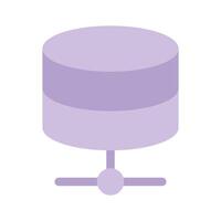 A simple database icon representing data storage or management vector