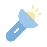 Flashlight icon representing light, search, or discovery vector