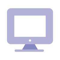 Desktop monitor icon symbolizing computers, tech, or digital workspaces vector