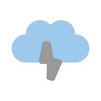 Cloud with lightning bolt symbolizing thunderstorms and weather forecasts vector
