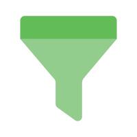 Funnel icon representing filtration, sorting, or refinement processes vector
