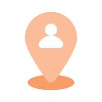 User location design in modern style vector