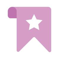 A bookmark with a star, representing saved items or favorites vector