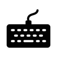 A simple keyboard icon representing typing, input, or computer usage vector