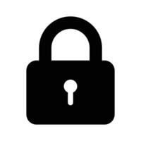 A lock icon symbolizing security, privacy, or protection vector