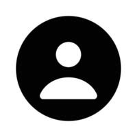 A simple user profile icon representing a person or account vector