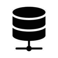 A simple database icon representing data storage or management vector