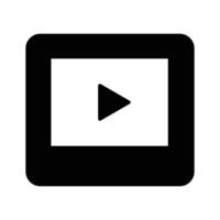 A player screen representing media, playback, or content streaming vector