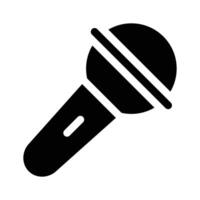 A microphone icon showing audio recording, speaking, or broadcasting vector