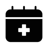 Calendar with a medical symbol, representing appointments, health, or healthcare scheduling vector