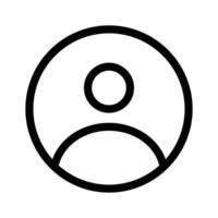 A simple user profile icon representing a person or account vector