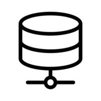 A simple database icon representing data storage or management vector