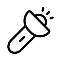 Flashlight icon representing light, search, or discovery vector