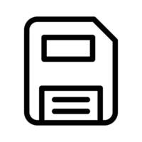 File saving, storage, retro computing, icon of floppy disc in trendy style vector