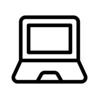 A simple laptop design, computer, online work, technology, vector