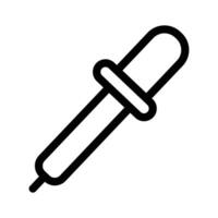 A dropper tool, representing precision, color picking, or medical use vector