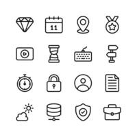 Grab this amazing user interface icons set in modern style vector