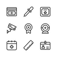 Set of user interface icons isolated on white background vector