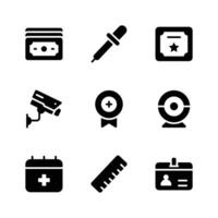 Set of user interface icons isolated on white background vector