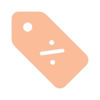 A plain price tag symbolizing pricing, discount, or labeling vector