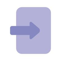 An arrow pointing out symbolizing logout or exit from an account vector