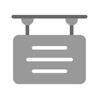 A hanging display banner icon for advertisement or announcements. vector