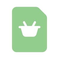 A list with a cart symbol representing a shopping list or order icon design vector