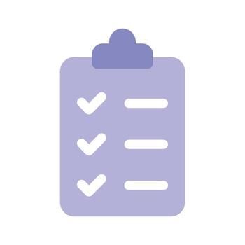 un portapapeles con un Lista de Verificación representando Tareas o asignaciones diseño vector