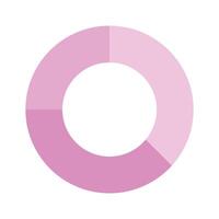 A pie chart representing data, analysis, or performance metrics icon vector