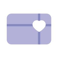 A card with a heart symbol representing a gift card or voucher vector
