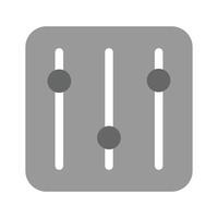 An audio mixer icon representing sound control, music production, or editing vector
