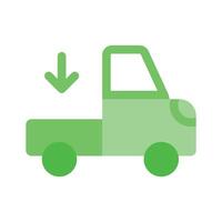 A truck with an arrow symbolizing delivery or shipping services vector