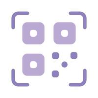 QR code icon representing digital scanning or quick information access vector