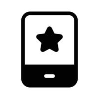 A mobile app with a star, symbolizing ratings or favorites icon vector