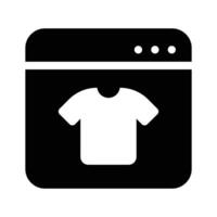 A shirt displayed on a webpage, representing online shopping or e commerce vector