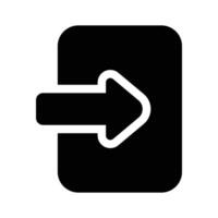 An arrow pointing out symbolizing logout or exit from an account vector