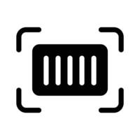 A scanner icon reading a barcode, symbolizing retail or inventory tracking vector