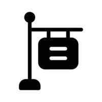 A signboard hanging from a post for shop or business use vector