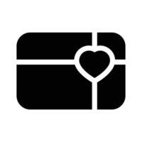 A card with a heart symbol representing a gift card or voucher vector