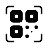 QR code icon representing digital scanning or quick information access vector