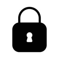 A lock icon symbolizing security, privacy, or protection vector
