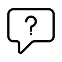 A question mark inside a speech bubble symbolizing a query vector