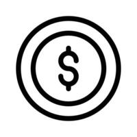 A coin icon featuring a currency symbol, representing money or finance vector