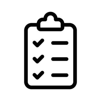 un portapapeles con un Lista de Verificación representando Tareas o asignaciones diseño vector