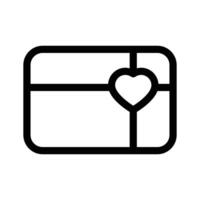 A card with a heart symbol representing a gift card or voucher vector